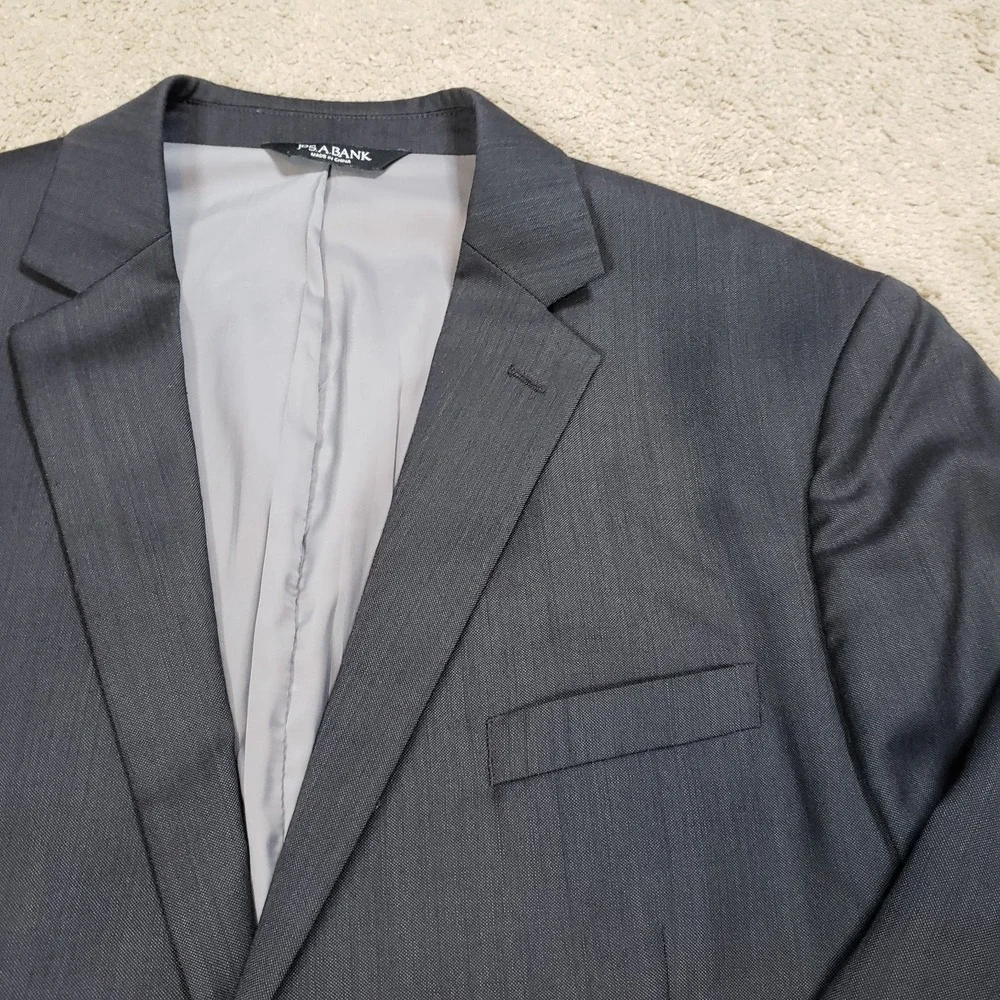 Jos‎ A Bank Jacket 2XL 2XLT Gray Wool Tailored Traveler Blazer Sport Coat 50L